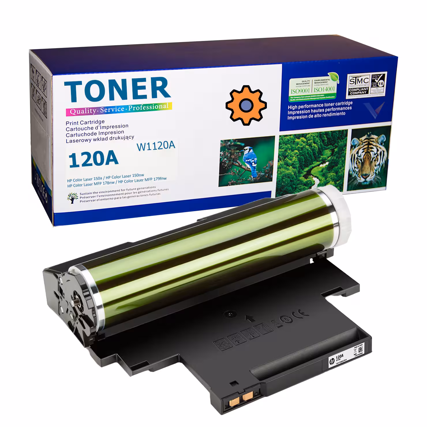 HP 120A W1120A imaging drum 16 000 B/W · 4 000 color за Color Laser 150/178/179 Барабан за изображения HP 120A (W1120A) за HP Color Laser 150/178/179, до 16 000 черно-бели и 4 000 цветни страници
