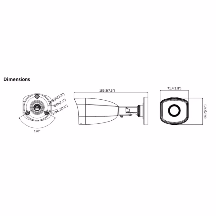 HiLook 4MP IPC-B140H камера за сигурност с 4MP резолюция за периметров контрол