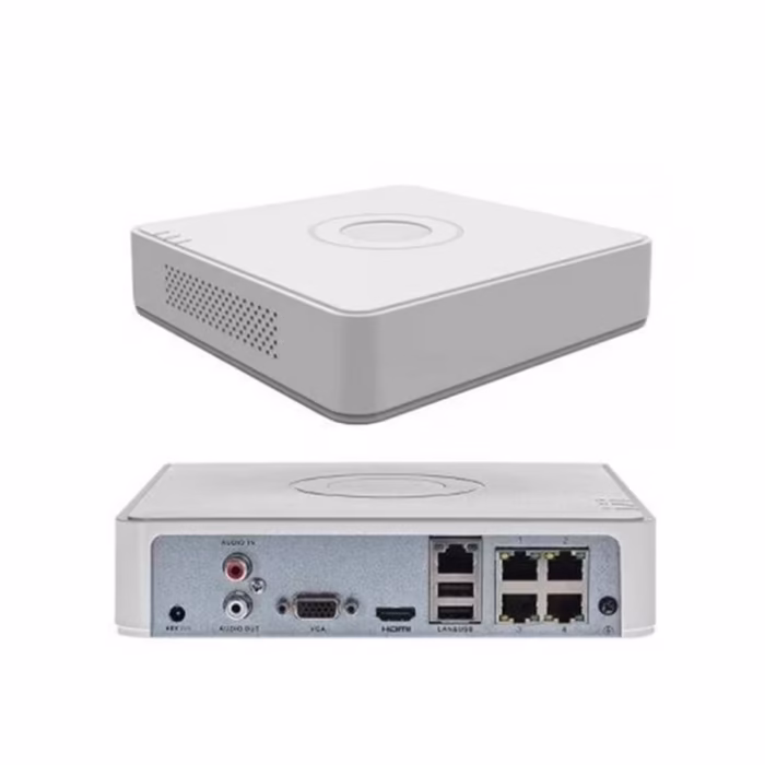 HikVision DS-7104NI-Q1/4P 4 channel NVR за IP видеонаблюдение с H.265 компресия и лесен монтаж