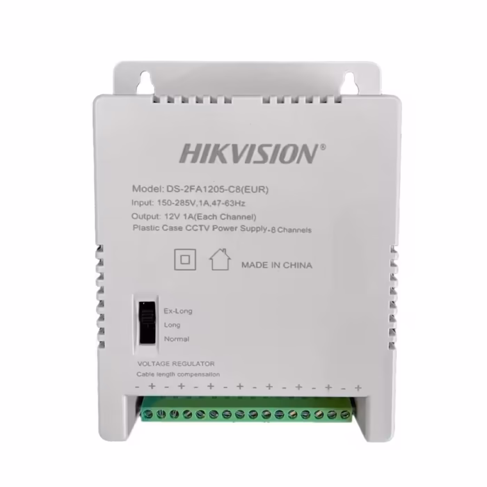 Hikvision DS-2FA1205-C8 захранване с 8 канала за видеонаблюдение и камери