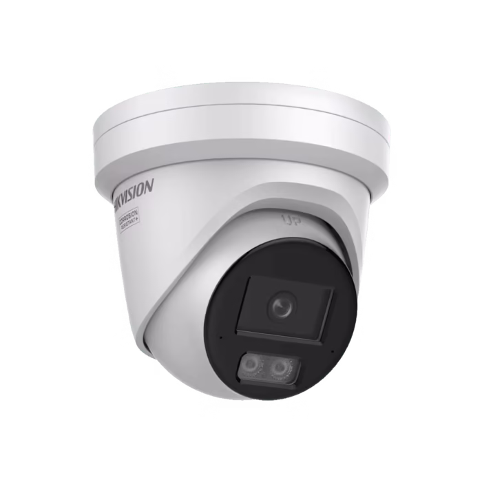 Камера Hikvision DS-2CD2347G3-LIS2UY/SL 4MP 2.8 mm ColorVu турет, бял корпус за вътрешен и външен монтаж
