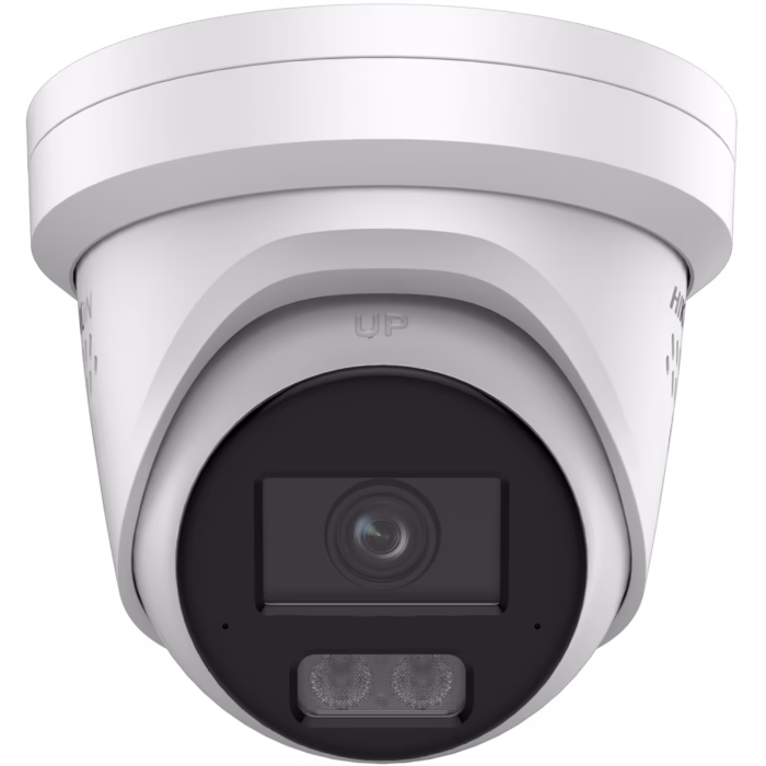 Камера Hikvision DS-2CD2347G3-LIS2UY/SL 4MP 2.8 mm ColorVu турет, бял корпус за вътрешен и външен монтаж
