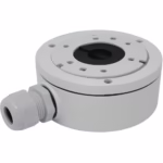 Монтажна основа Hikvision DS-1280ZJ-XS, алуминиева junction box Ø100 мм за мини bullet и турет камери, бял цвят