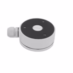 Монтажна основа Hikvision DS-1280ZJ-XS, алуминиева junction box Ø100 мм за мини bullet и турет камери, бял цвят