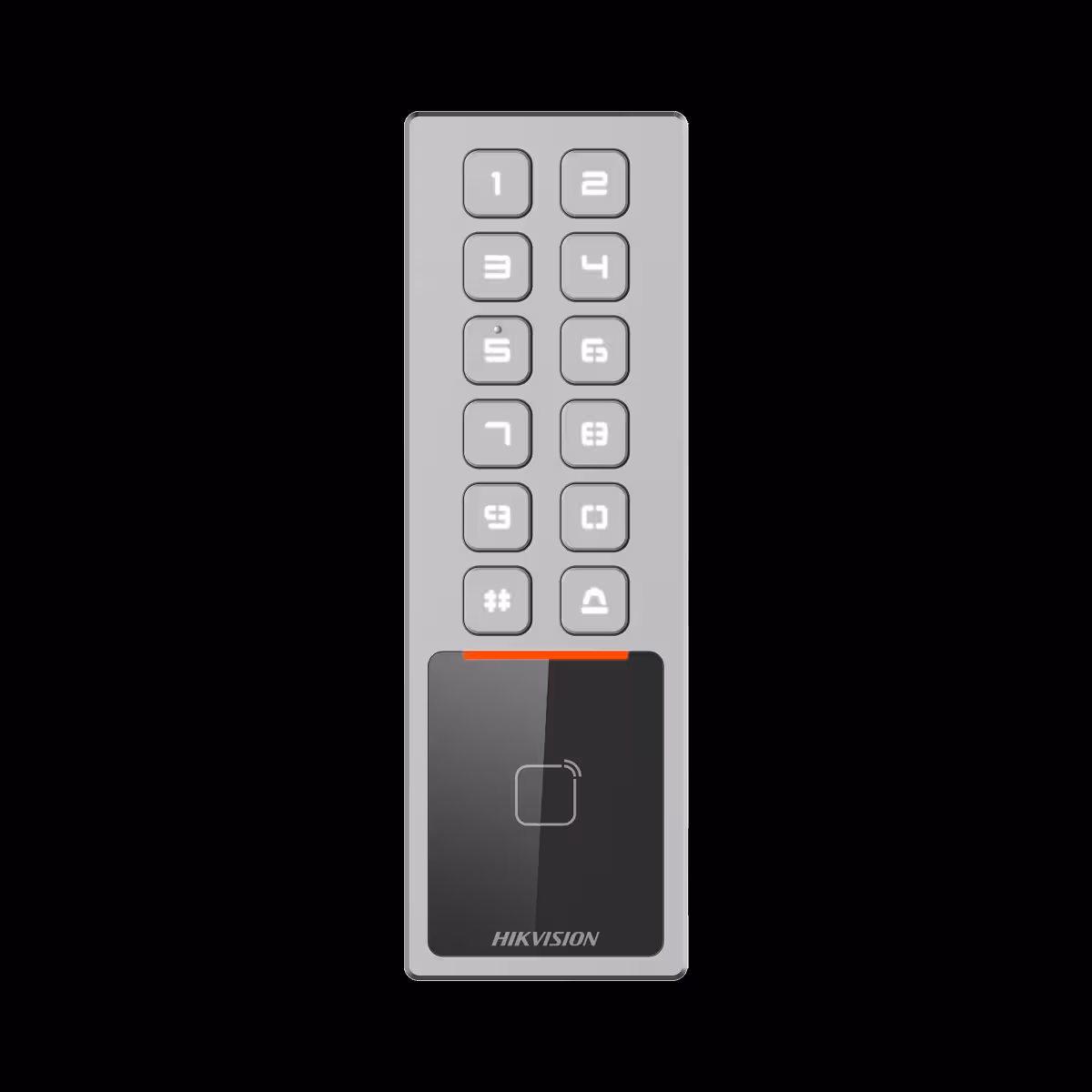 HikVision DS-K1T805MBWX терминал за контрол на достъп с WiFi и картов четец HikVision DS-K1T805MBWX устройство за достъп с PIN код, карта и WiFi свързаност