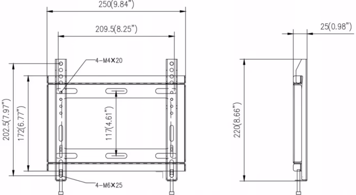 Hikvision DS-DM1940W стойка за монитор за стена или плот с регулируем ъгъл