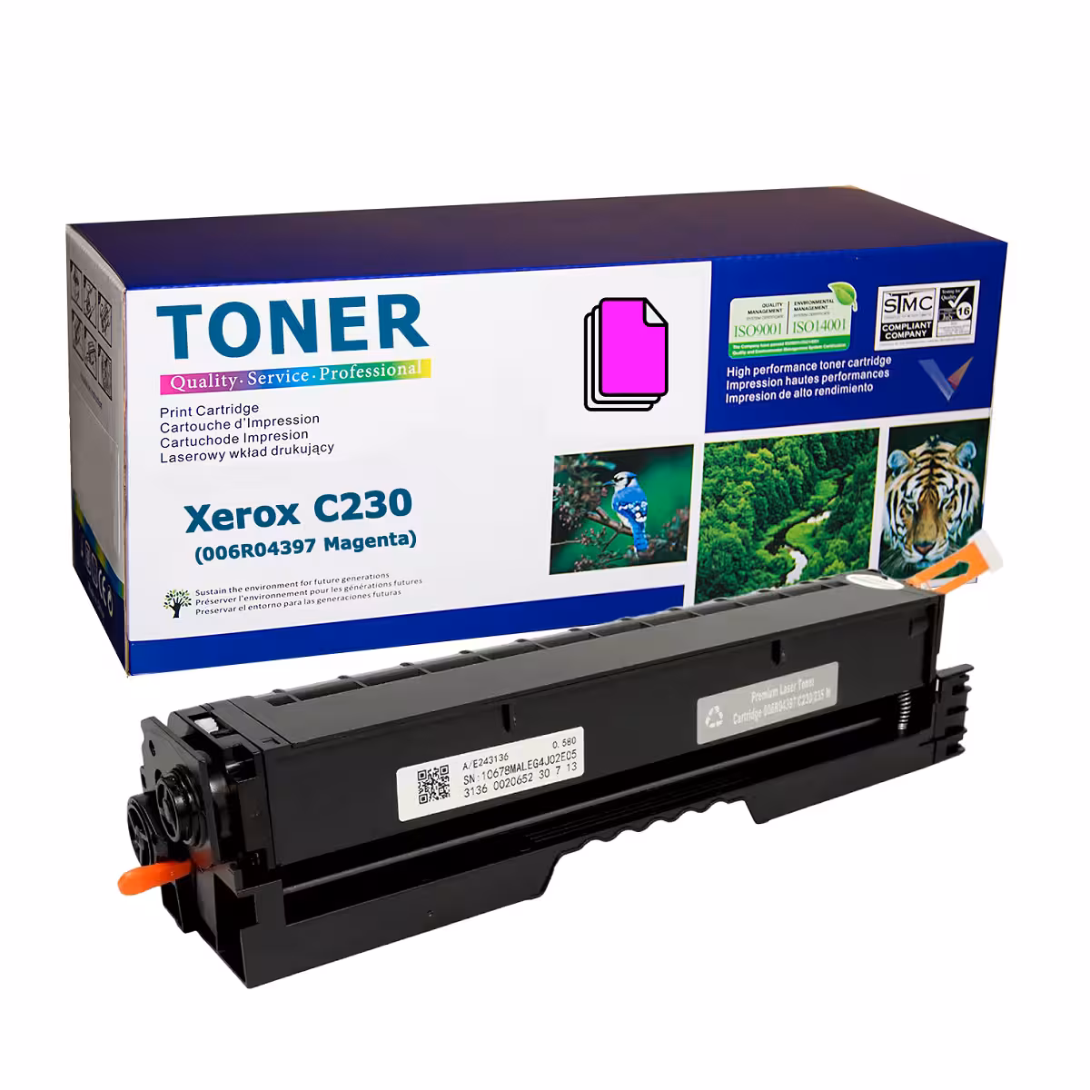 Xerox 006R04397 съвместим тонер Magenta 2500 страници за C230 006R04397 съвместим тонер Xerox C230 в Magenta цвят за наситен и равномерен цветен печат