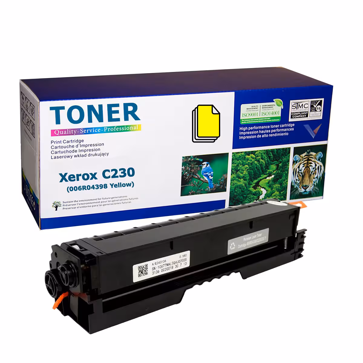 Xerox 006R04398 съвместим тонер Yellow 2500 страници за C230 006R04398 съвместим тонер Xerox C230 в Yellow цвят за ярък и равномерен цветен печат