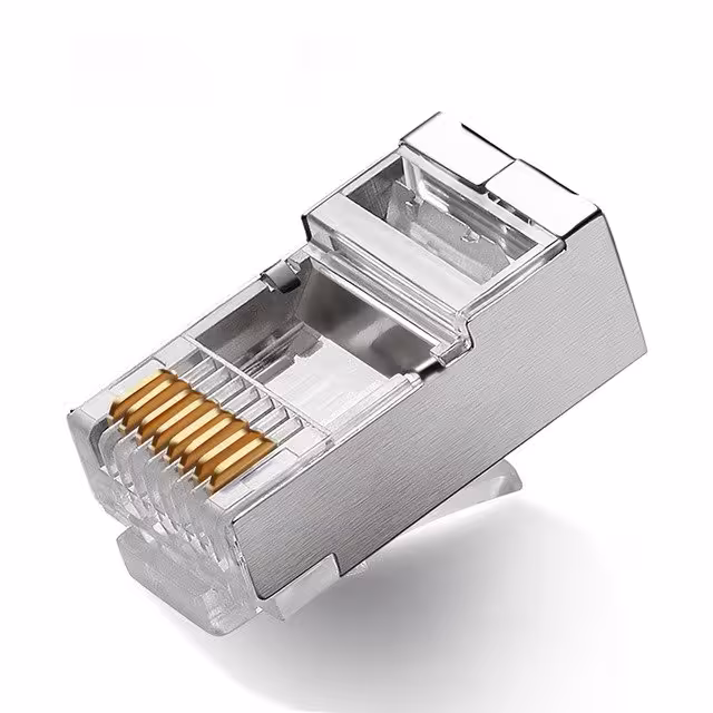 RJ45 Cat5e екраниран конектор за надеждна мрежова връзка и защита от смущения при FTP кабели