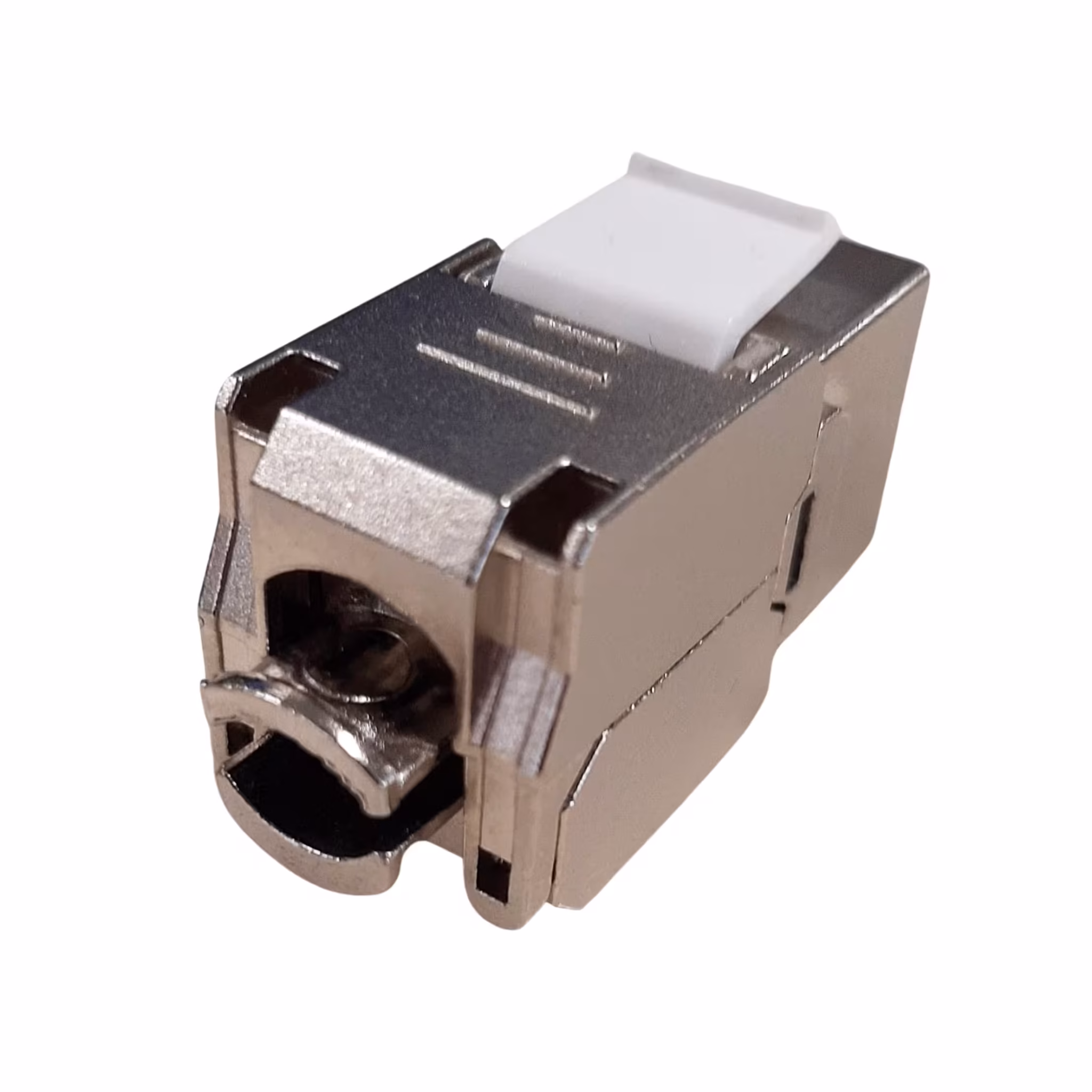 RJ45 Cat6a Keystone Toolless, модул без инструмент за LAN монтаж RJ45 Cat6a Keystone Toolless за бърз монтаж на мрежов кабел без инструмент и стабилна LAN връзка