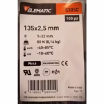 cable ties elematic 135x2.5mm Кабелни връзки 135х2.5 ELEMATIC - ЧЕРНИ 5305C