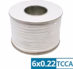 Калайдисан алармен кабел 6x0.22mm Cu меден за сигурни алармени системи, 6x0,22mm