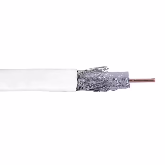 Коаксиален кабел RG6/96 CCS 75 ома - оплетка 96 %, двойно екраниране за DVB-T/S и CATV