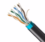 FTP Cat5e 24AWG CU ETL black ETL certified copper network cable за LAN и IP видеонаблюдение