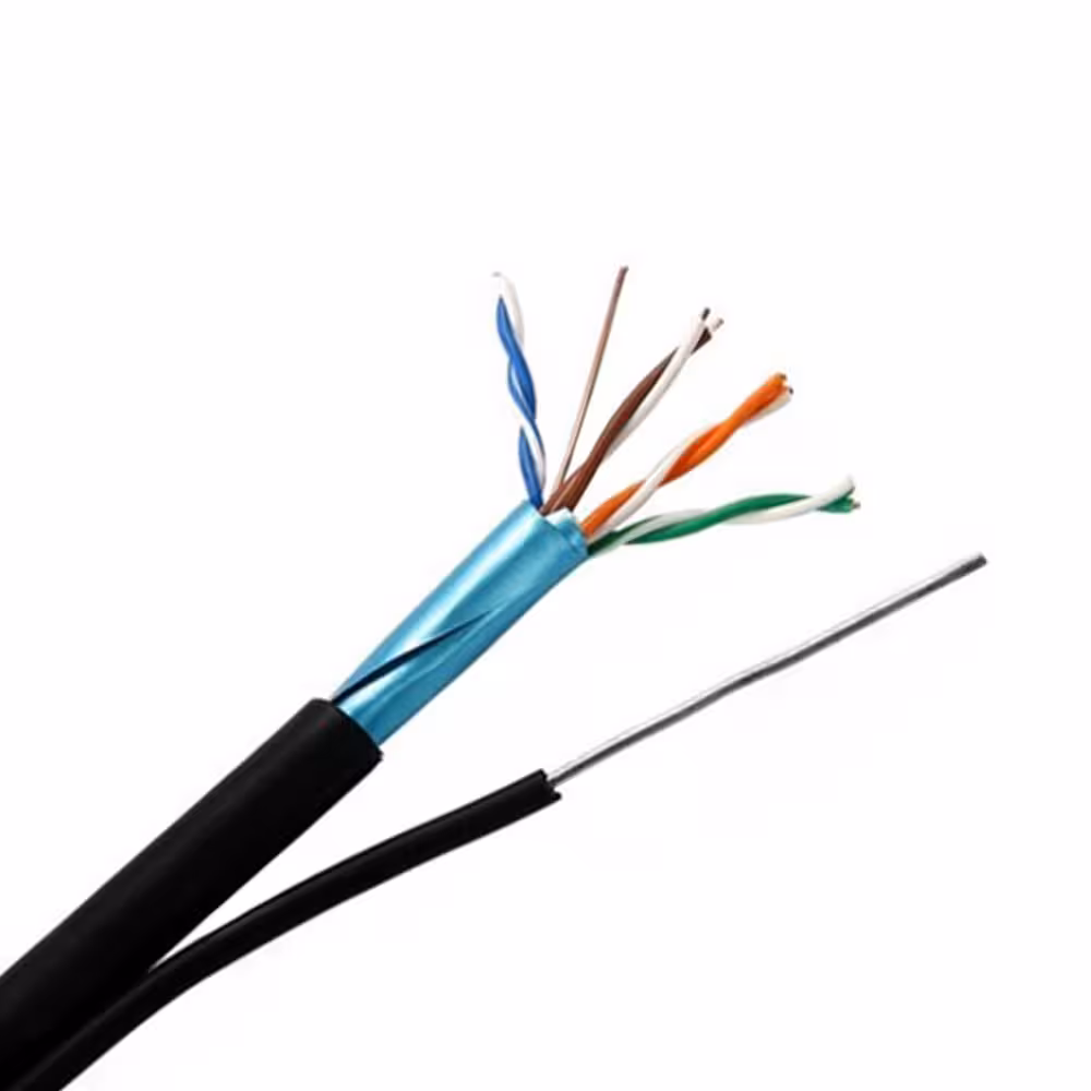 FTP Cat5e медно с въже - екраниран кабел за стабилна LAN връзка FTP Cat5e медно с въже кабел за интернет и мрежи подходящ за дълги трасета и закрепване