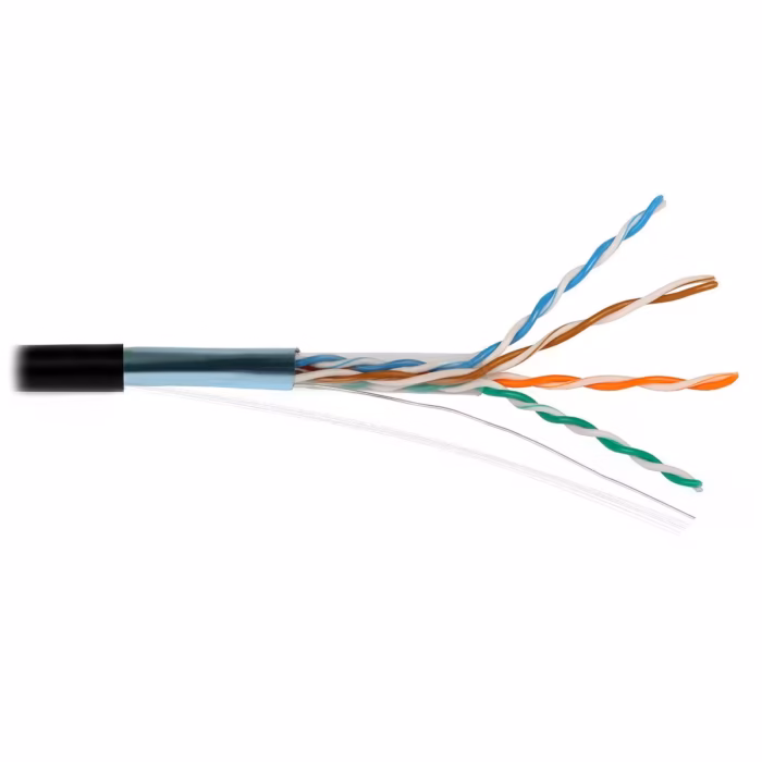 FTP Cat5e 24AWG CU ETL black меден Ethernet кабел с ETL сертификат за структурно окабеляване