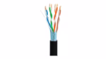 FTP Cat.5e 24AWG CU черен мрежов кабел - екраниран, UV устойчив, за външен монтаж FTP Cat5e меден с UV защита