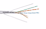 SFTP Cat.5e 24AWG CU екраниран мрежов кабел - двойно екраниране фолио и оплетка, масивна мед, за гигабит и PoE