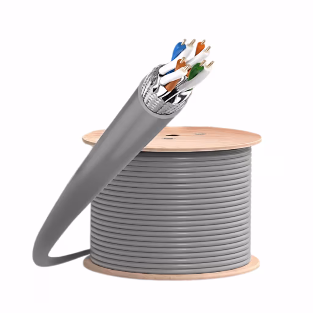 SFTP Cat6 23AWG CU кабел с двойно екраниране за стабилна мрежова среда