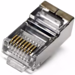 RJ45 Cat6 екраниран конектор за FTP мрежов кабел и сигурно свързване към рутер, суич или patch panel