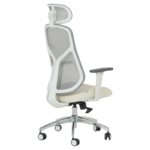 Ергономичен стол Carmen 7901 W еко кожа - сив-шампанско - Image 6