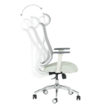 Ергономичен стол Carmen 7901 W еко кожа - сив-светлозелен - Image 8