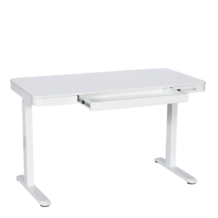 Ергономично регулируемо бюро Carmen CR-118 E - 140 см - бяло - Image 3