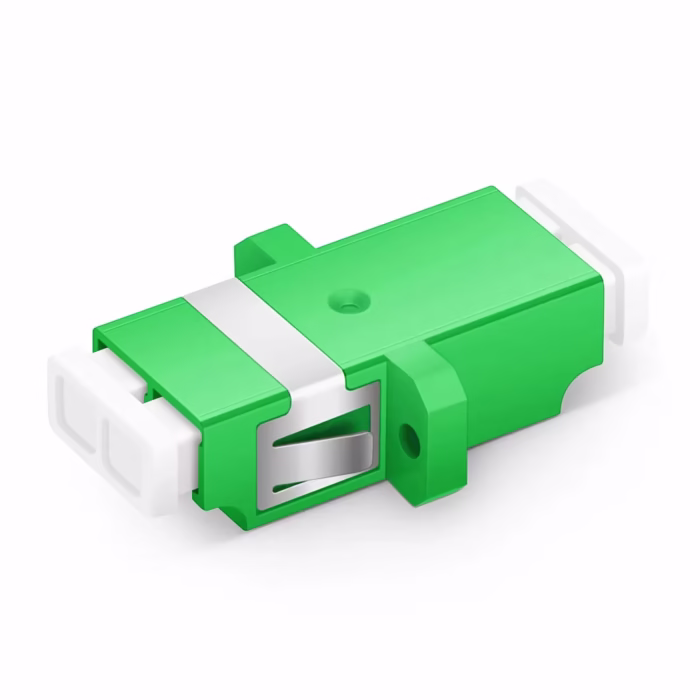 Duplex LC-APC Adapter green за надеждно свързване на оптични конектори в FTTH и fiber мрежи
