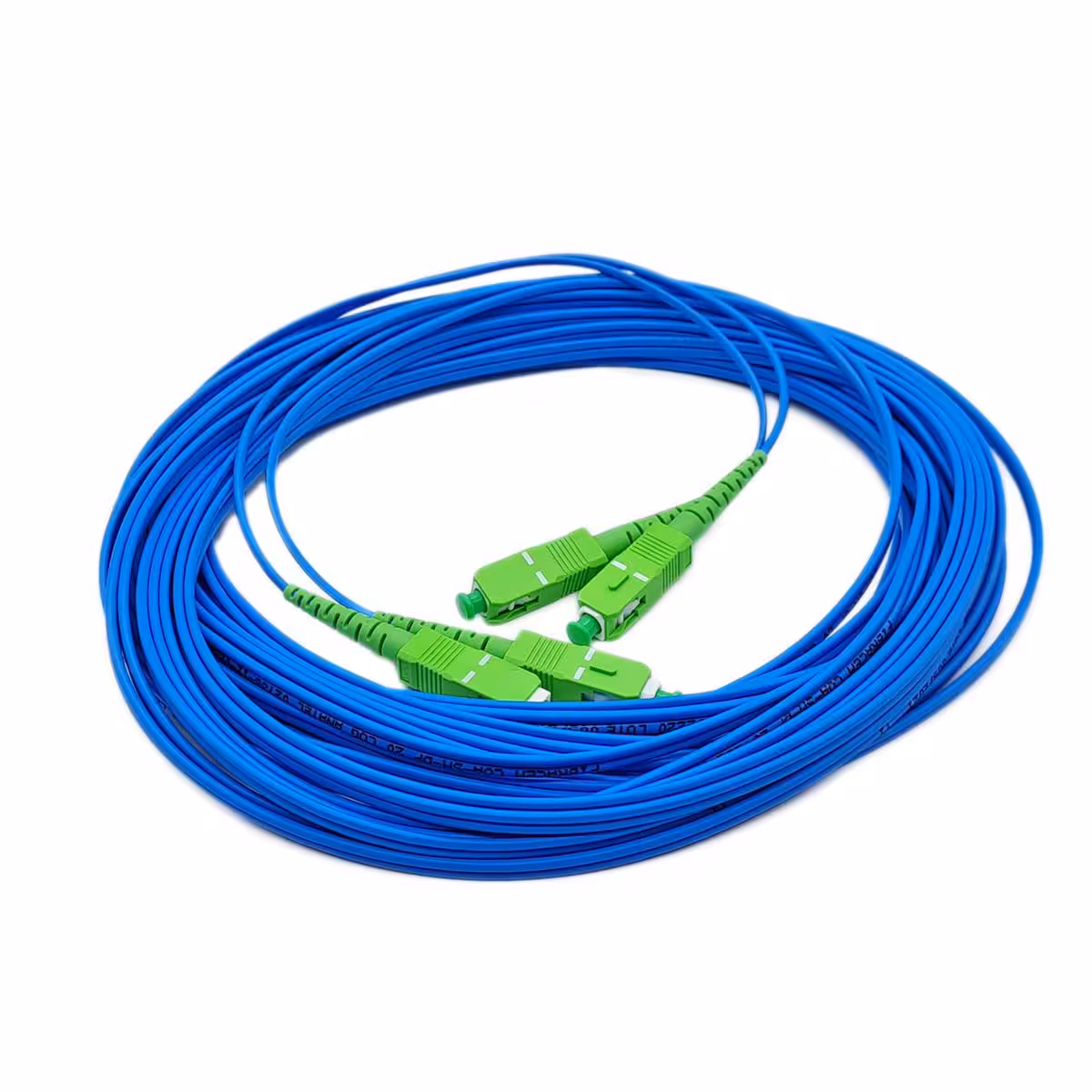 Брониран пач корд двоен SC/APC 40м за FTTH инсталации с надеждна оптична връзка и защита при монтаж