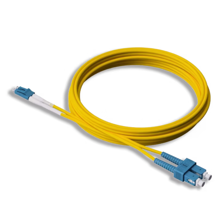 LC-UPC/SC-UPC duplex 2m оптичен пач кабел за комуникационни и FTTH инсталации
