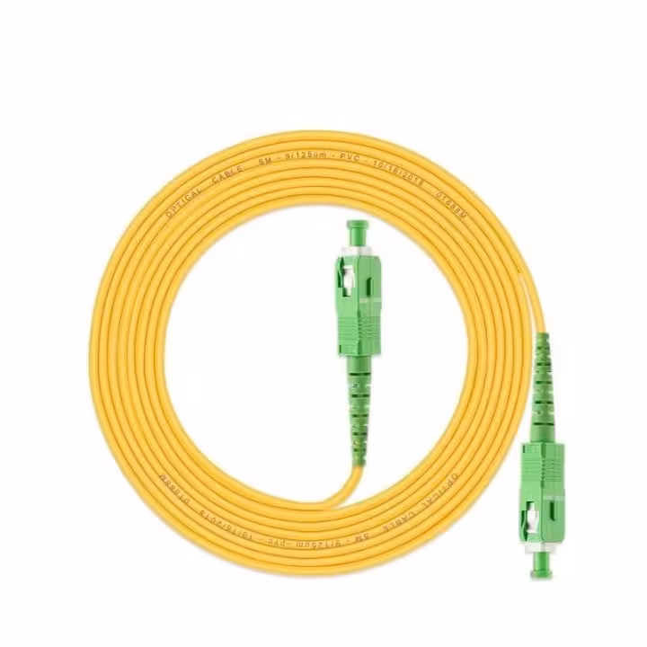 Зелен оптичен patch cord SC-APC/SC-APC 3 метра за fiber optic мрежи Patch Cord SC-APC/SC-APC 3m - Оптичен кабел Single Mode