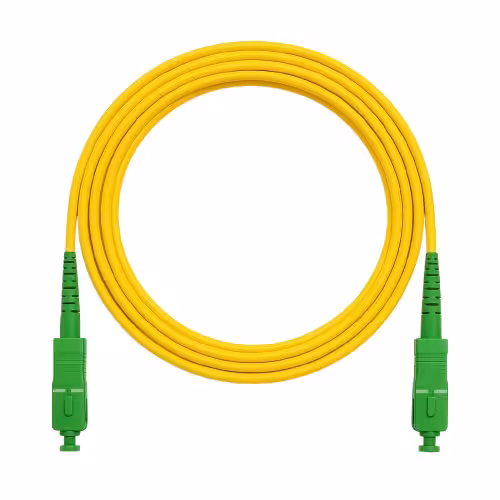 Patch Cord SC-APC/SC-APC 5m - Оптичен кабел Single Mode Зелен оптичен patch cord SC-APC/SC-APC 5 метра за fiber optic мрежи