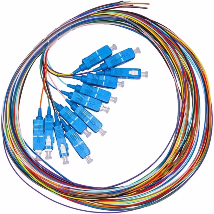 fiber optic pigtail sc pc 12 core bundle Пигтейл връзка 12 броя SC/PC 1.00m