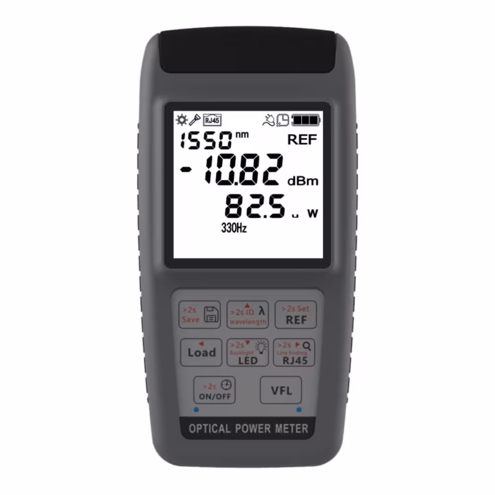 CORE ATP-720 Optical Power Meter с VFL и RJ45 tester Optical Power Meter ATP-720 на CORE за измерване на оптична мощност, визуална проверка и LAN тест