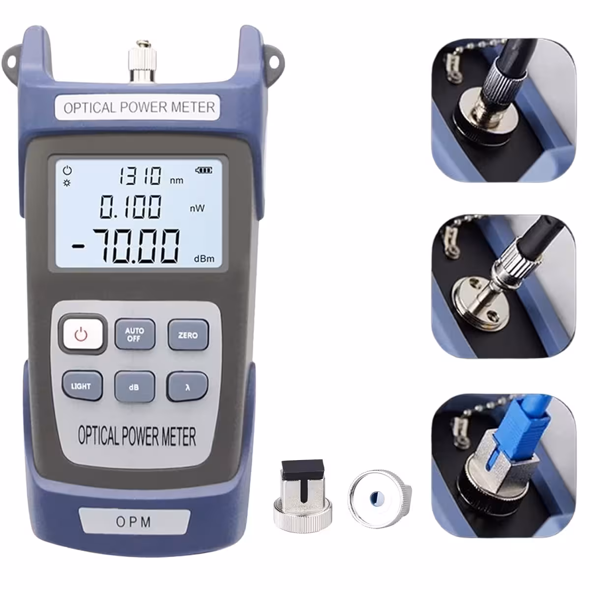 SK300A измервател на оптична мощност с обхват -70+6dBm SK300A optical power meter с обхват -70+6dBm за проверка на оптични влакна и пач корди