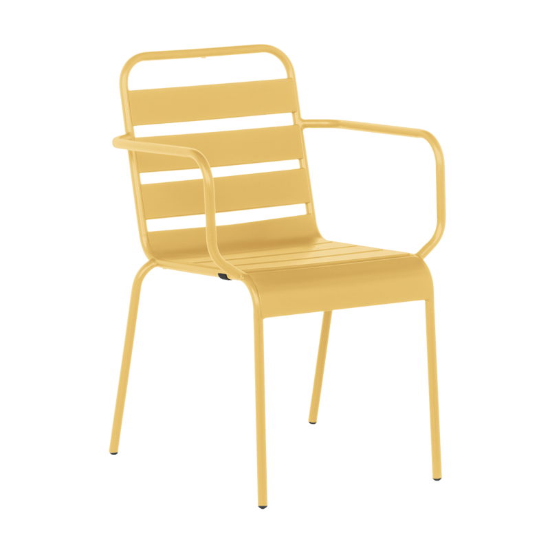 metalen-gradinski-stol-inisa-jylt Метален градински стол INISA - жълт - Image 1