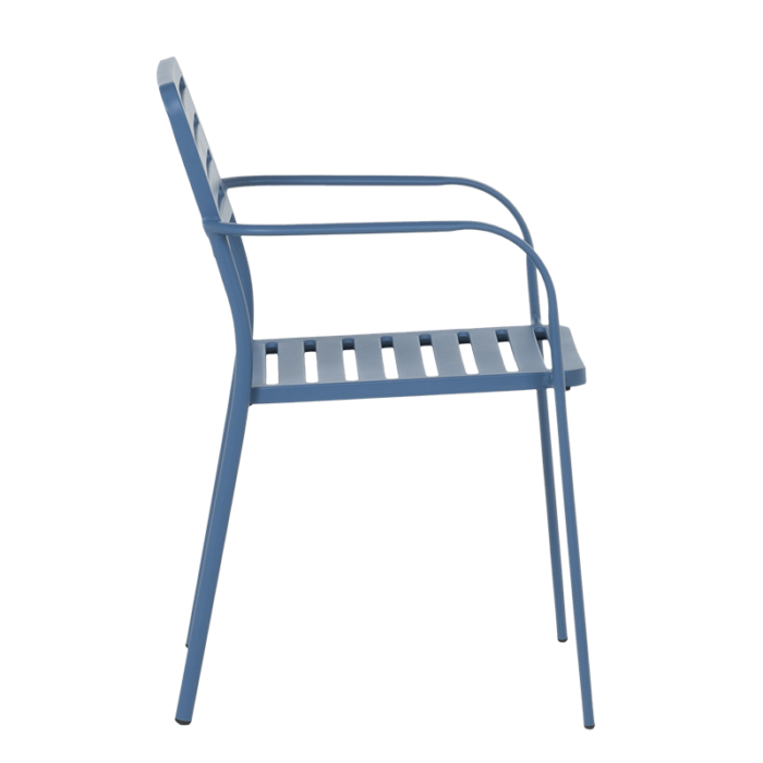 Метален градински стол WASE - тъмносин - Image 4