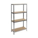 Метален стелаж Carmen CR-1011 - 160х80х40  см, до 100 кг на рафт - цинк - Image 2