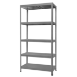 Метален стелаж HARD 180x100x40 см, до 130 кг на рафт  - сив - Image 4