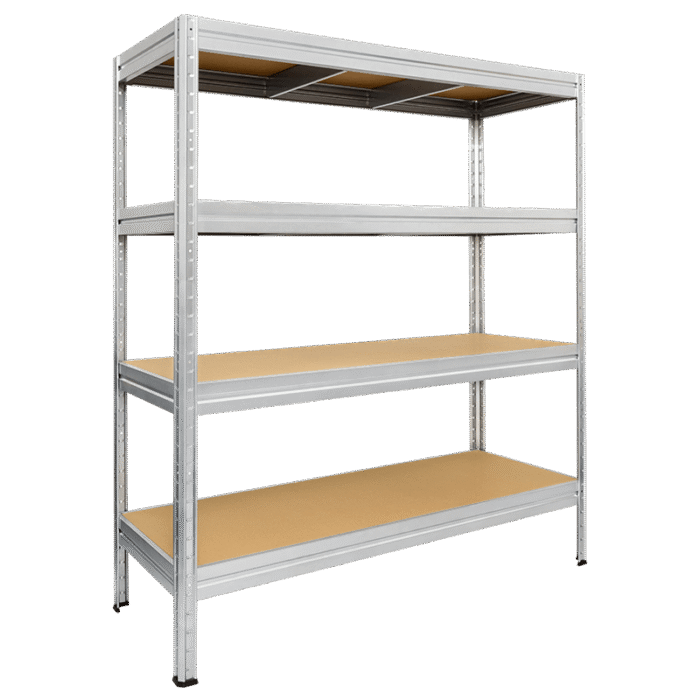Метален стелаж MEGA 177x160x45 см, до 600 кг на рафт - цинк - Image 2