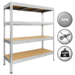 Метален стелаж MEGA 177x200x45 см, до 500 кг на рафт - цинк