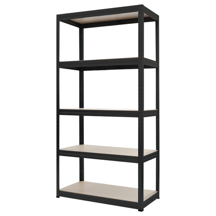 Метален стелаж STAR 180x90x45 см, до 275 кг на рафт  - черен - Image 4