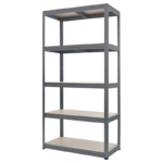 Метален стелаж STAR 180x90x45 см, до 350 кг на рафт - сив - Image 4
