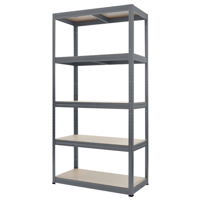Метален стелаж STAR 180x90x45 см, до 350 кг на рафт - сив - Image 4