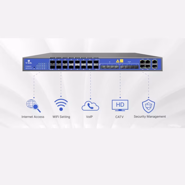 EPON OLT 16 port V1600D16 мрежово оборудване с висока плътност за разпределяне на optical network услуги
