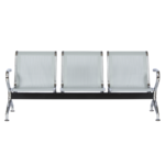 Посетителска пейка с 3 места Carmen CR-1030-3 - сребърна - Image 2