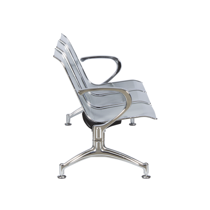 Посетителска пейка с 3 места Carmen CR-1030-3 - сребърна - Image 4