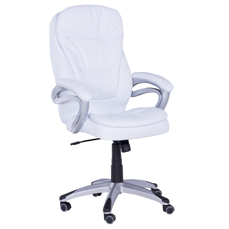 prezidentski-ofis-stol-carmen-6156-bjal Президентски офис стол Carmen 6156 - бял - Image 1