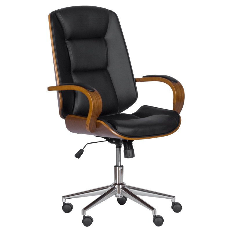 prezidentski-ofis-stol-carmen-6406-oreh-cheren-5 Президентски офис стол Carmen 6406 - орех-черен - Image 1