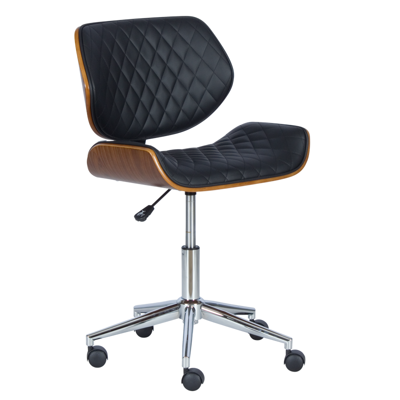 prezidentski-ofis-stol-carmen-6410-oreh-cheren-8 Президентски офис стол Carmen 6410 - орех - черен - Image 1
